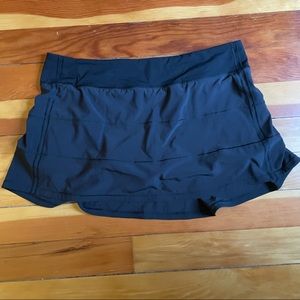 LULULEMON BLACK PACE RIVAL MID RISE SKIRT/SKORT